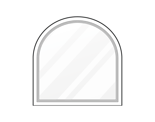 A black and white picture of a mirror